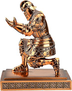King's Guard Knight Pen Holder Pen Stand Desk Organizers and Accessories Resin Pencil Holder as Gift for Office and Home (Copper(Plating))