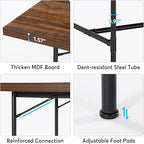 Tribesigns 6FT Conference Table, Rustic Rectangle 70.8" W x 35.4" D Meeting Table, Modern Seminar Table Boardroom Desk for Office Meeting Conference Room (6ft, Rustic)