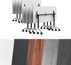 Conference Room Table, Folding Conference Tables,Thicken Grey Tabletop,Flip Top Wooden Seminar Meeting Room Table for Conference Room Offices (8, Black+White, 61.0“)