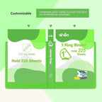 ViVin Sturdy 1 Inch D Ring Binders, 3 Ring Binders with 2 Pockets, Hold 225 Sheets of US Letter Size Paper for Office,Home,School, 12 Pack (Assorted)