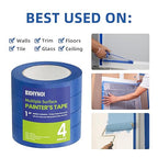 Painters Tape,1 in.W X 60 yd,4 Rolls (240yds),Blue Masking Tape for Walls,Paint