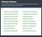 COMPUMATIC Biometric Fingerprint Time Clock with Online Cloud Hosted Software, Automatic Real-Time Punch Upload with WiFi or Wired Ethernet Connection