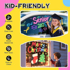 Jumbo Chalk Window Markers for Cars Glass Washable: 8 Colors Liquid Chalk Markers Pen with 10mm Wide Tip, Chalkboard Marker, Window Paint Marker for Car Window, Blackboard, Auto Windshield Decorations