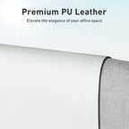 Aothia Leather Desk Pad Protector, Large Mouse Pad, Office Mat, Non-Slip PU Leather Blotter, Laptop Desk Pad, Waterproof Writing Pad for Office and Home (Barely Grey, 23.6" x 13.7")