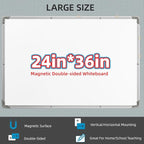 Polegas 24" X 36" Magnetic Dry Erase Board Whiteboard with Lines, Wall Hanging Monthly Calendar to Do List Schedule Board