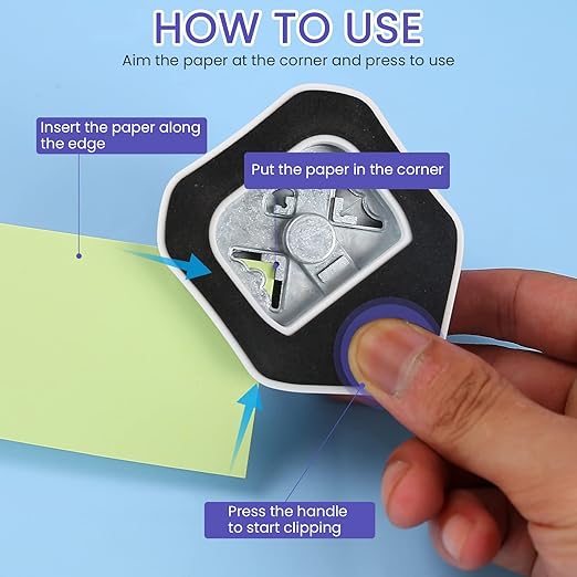 MyArTool 3 in 1 Beauty Shape Corner Punch, 3 Way Corner Paper Punch for Paper Crafts, Laminate, Cardstock, Business Card, DIY Projects, Photo, Card Making and Scrapbooking