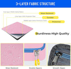 ECHSRT Big Pencil Case, Aesthetic Portable Zipper Pencil Bag with Hidden Pocket, Special Pouch for Men Women Adults, Stationery Organizer Pen Cases for Office Travel, Pink