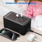 Charging Station, USB C Charger Block, 150W 30-Port【15USB-C + 15USB-A】, Travel Charger Station Fast Charger Desktop USB Wall Charger Compatible iPhone, iPad, Tablets, Smartphones