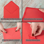 50 Pack A6 Envelopes for 4 x 6 Greeting Cards, Birthday Party, Photos, Baby Shower and Wedding Invitation Cards, 6 1/2 x 4 3/4 Inches (Dark Green)