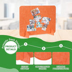 PATIKIL Desk Divider, 2 Set 24 x 16 Inch Acoustic Freestanding Desk Divider Desk Privacy Panel with 4 Pcs Support Feet for Library Office Workstation, Orange