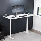 VIVO Electric Dry Erase 71 x 30 in Standing Desk, Memory Height Adjustment, 1B Series, Whiteboard Top White Frame, DESK-KIT-1W7WE