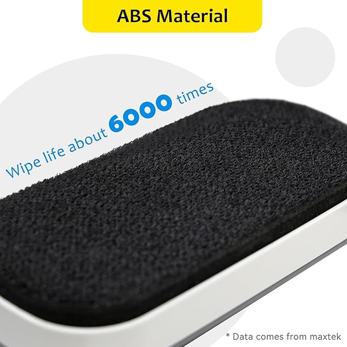 maxtek Dry Erase Eraser, Magnetic White Board Erasers - 2 Pack, Glass Whiteboard Eraser for Office and School Supplies (Gray)