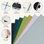 BEZEND Weekly Planner 2025-2026 with 2 Columns, 8.5" x 11" Academic Calendar 18 Months (Jul 25-Dec 26) Life Work Appointment Book with Monthly Tab, PU Leather Hardcover - Fruit Green