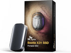 SK hynix Beetle X31 2TB Portable SSD with DRAM, up to 1050MB/s, USB 3.2 Gen2, External Hard Drive Compatible with PC, Mac, Laptop, PS5 (Dark Grey)