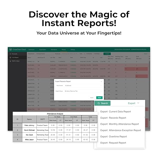 ANVIZ Time Clocks for Employees Small Business - CX2 Fingerprint Biometric Clock in and Out Machine - Forever Free Cloud Software, Black