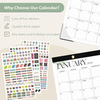Desk Calendar 2025-2026, 18 Months (July 2025 to December 2026) - Large Size 17" x 12" Desktop/Wall Monthly Calendar with To Do List, Personal Desk Calendar Planner for Home, School, Office - Leaf