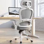 TRALT Office Chair - Ergonomic Office Chair with Back Support, Computer Chair - Home Office Desk Chairs, 330lbs Wide Seat Big and Tall Office Chairs with Headrest, Comfy Desk Chairs (Grey)