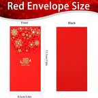 20 Pcs Chinese New Year Red Envelopes, 3.4 x 7 Inches Large 福 Hong Bao Lucky Money Cash Envelopes, Elegant Floral Design Red Packets Lai See for Spring Festival, Lunar New Year, Weddings, Birthdays