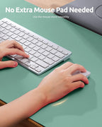 YSAGi Leather Desk Protector, Office Mat, Large Mouse Mat, Non-Slip PU Leather Blotter, Laptop Desk Pad, Waterproof Writing Pad for Office and Home (Green-Blue, 23.6" x 13.8")