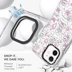 MOSNOVO Case for iPhone 12 Mini, [Buffertech 6.6ft Military-Grade Drop Protection] [Anti Peel Off Tech] Clear TPU Bumper Phone Case Cover Design - Bunnies