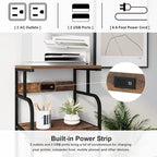 VEDECASA Large Printer Stand Cart with Charging Station USB Port 21.2"x15.7"x42.3" Tall 3-Tier Adjustable Shelf Storage Home Office Rolling Stand with Wheels