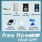 HP All-in-One Desktop Computer - 21.5" Full HD Anti-Glare Display | Intel Celeron J4025 | for Everyday Use | Mouse & Keyboard | 32GB RAM 1TB SSD | Win 11 Pro | w/Accessories