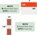 Mr. Pen- Sticky Index Tabs, 500 Pcs, 21 Sets, Colorful Sticky Tabs for Notebooks, Page Markers, Page Tabs for Binders, Page Tabs Sticky Tabs for Books, Notebook Tabs, Book Sticky Tabs for Notebooks