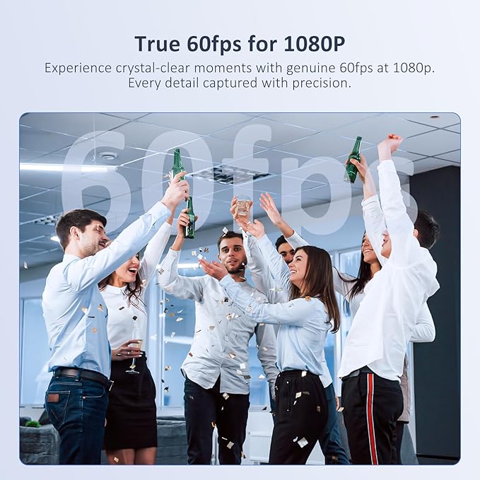 NexiGo HelloCam Pro, Webcam with Windows Hello, 1080P 60FPS Autofocus, True Privacy, Automatic Electronic Shutter, Computer Camera, Microphone, Facial Enhancement, HD USB Web Cam