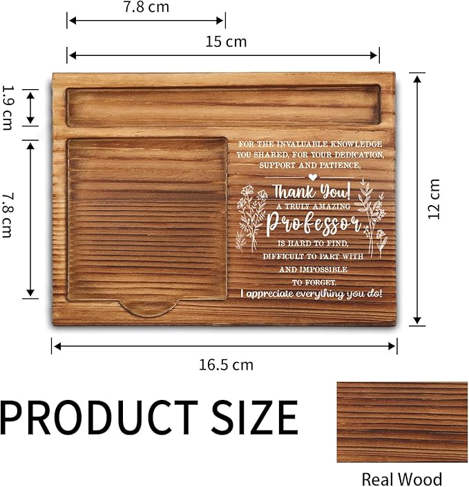 Professor Gifts for Women, Men, from Student, Professor Appreciation Gifts, Thank You Professor Gifts, Professor Office Desk Decor Gifts Self-Stick Note Pad Holders ZSS16