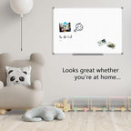 JILoffice Magnetic Dry Erase Planning Board, Grid Pattern White Board 36 x 24 Inch, Silver Aluminum Frame with Detachable Marker Tray for Office School and Home