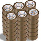 36 Rolls Brown Packing Tape with Dispenser, 1.88" X 60 yd Shipping Tape Bulk, Total 2160 yards, 2.6 mil, 3" Core, Tan Packing Tape Refills, Carton Sealing Tape for Moving Boxes, Package, Mailing