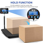 Digital Shipping Postal Scale 440lb/0.5oz Accuracy! Lightweight Carbon Fibre Commercial Weight Scale for Package, Small Business, Mail, Warehouse, Home, Luggage, Battery&Charging Cable Included