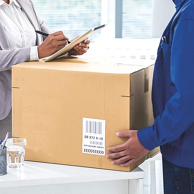 BESTEASY 16000 Round Corner Half Sheet Self Adhesive Shipping Labels for Laser and Ink Jet Printers, White Blank (8000 Sheets, 16000 Labels)