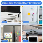 12PCS Pen Holder for Desk, Upgraded Adhesive Pen Pencil Holder for Desk Wall Clipboard Car Silicone Pens Markers Pencils Organizer Teacher Supplies Office Supplies (12PCS White)