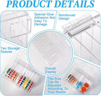 10 Disks Adjustable Label Dispenser with Lid 7.7 * 5.5 * 5.2 Inches Acrylic Sticker Dispenser Sticker Roll Holder for Holding Multi-Label Sticker Tape Date Markers Label Office (Not Include Sticker)