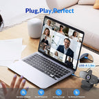 4K Webcam with Sony Sensor, PDAF Autofocus, 1080P@60FPS, 2 Noise Reduction Mics, Auto Light Correction, USB Plug&Play, Privacy Cover, 79°FOV, Streaming Camera for PC, Mac, Laptop, Video Calls