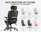 TRALT Office Chair - Ergonomic Office Chair with Back Support, Computer Chair - Home Office Desk Chairs, 330lbs Wide Seat Big and Tall Office Chairs with Headrest, Comfy Desk Chairs (Black)