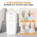 MOPALL Automatic Motion Sensor Bathroom Trash Can with Lid, 3 Gal Touchless Trash Can Auto-Adsorption Garbage Can, Slim Smart Trash Bin Waterproof Waste Basket for Bedroom, Kitchen, Office, Toilet, RV