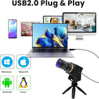 SVPRO 2MP Global Shutter USB Camera 90FPS High Speed Camera with 5-50mm Zoom Lens,Manual Focus Webcam for Glof Swing,10X Optical Zoom Industrial Video Camera USB Plug and Play for Computer