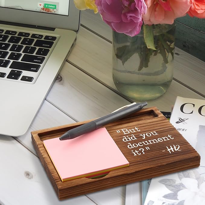 Thank You HR Sticky Note Holder, Funny Human Resources Gifts, HR Gifts for Coworkers, HR Retirement Graduation Appreciation Gifts for Women, Men, Self-Stick Note Pad Holders ZSS21