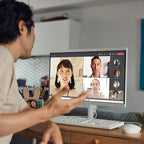 HP 21.5" FHD All-in-One Desktop Computer, 16GB RAM 512GB Storage (256GB SSD + 256GB Docking Station Set), Dual-Core Intel Celeron, Windows 11 Pro with Microsoft Office Lifetime Suite, Keyboard & Mouse