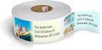 Customized Personalized Address Labels - Made in The USA by Kenco (500 Labels, Tropical Beach)
