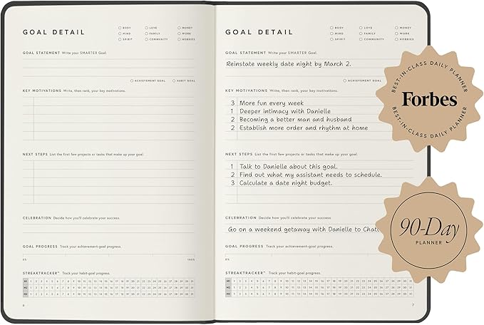 Full Focus Finch Linen Planner by Michael Hyatt - The #1 Daily Planner to Set Annual Goals, Increase Focus, Eliminate Overwhelm, and Achieve Your Biggest Goals - Hardcover