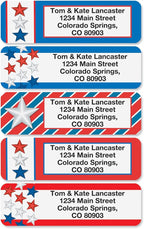 Colorful Images Star Spangled Patriotic Rolled Personalized Return Address Mailing Labels with Dispenser, Customize with Name & Shipping Address, 500 ¾” x 2½” Self Adhesive, Easy Peel Label Roll