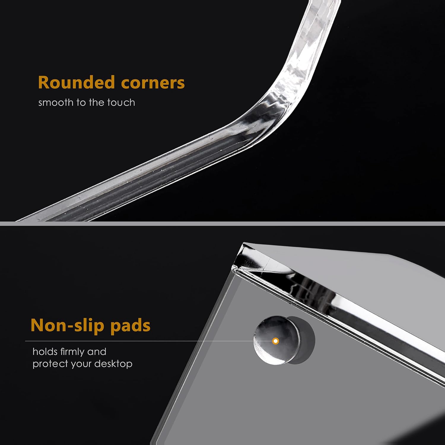 2-Pack Acrylic Magazine File Holder Desk Organizer Magazine Rack, Clear, Vertical File Sorter Holders, 9.45"D x 3.54"W x 10.24"H