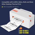 L LIKED 4" x 2" Direct Thermal Labels, Permanent Adhesive Barcode Shipping Labels & Compatible with Rollo, Zebra and other Desktop Printers (12 Rolls, 9000 Labels)