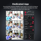 OBSBOT Meet AI-Powered 4K Webcam, AI Framing & Autofocus, Webcam with Microphone, Background Bokeh, 60 FPS, HDR Low-Light Correction, Beauty Mode, Webcam for PC, Streaming, Conference, Gaming, etc.