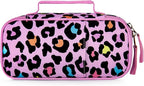 Choco Mocha Cheetah Pencil Case for Girls, Soft Pencil Case Kids Pencils Pouch for Kindergarten Girls, Pink