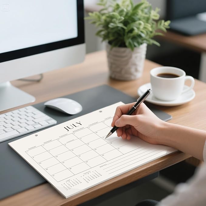 Jotsome Desk Calendar 2025-2026, Academic Desk Pad Calendar From July 2025 to December 2026 14x10.5 inch, Desk Blotter Calendar for Home and Office, Easy Planning (Jul 2025 - Dec 2026, Large)