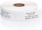 White Personalized Return Address Labels Without Dispenser - Roll of 500 Custom Stickers